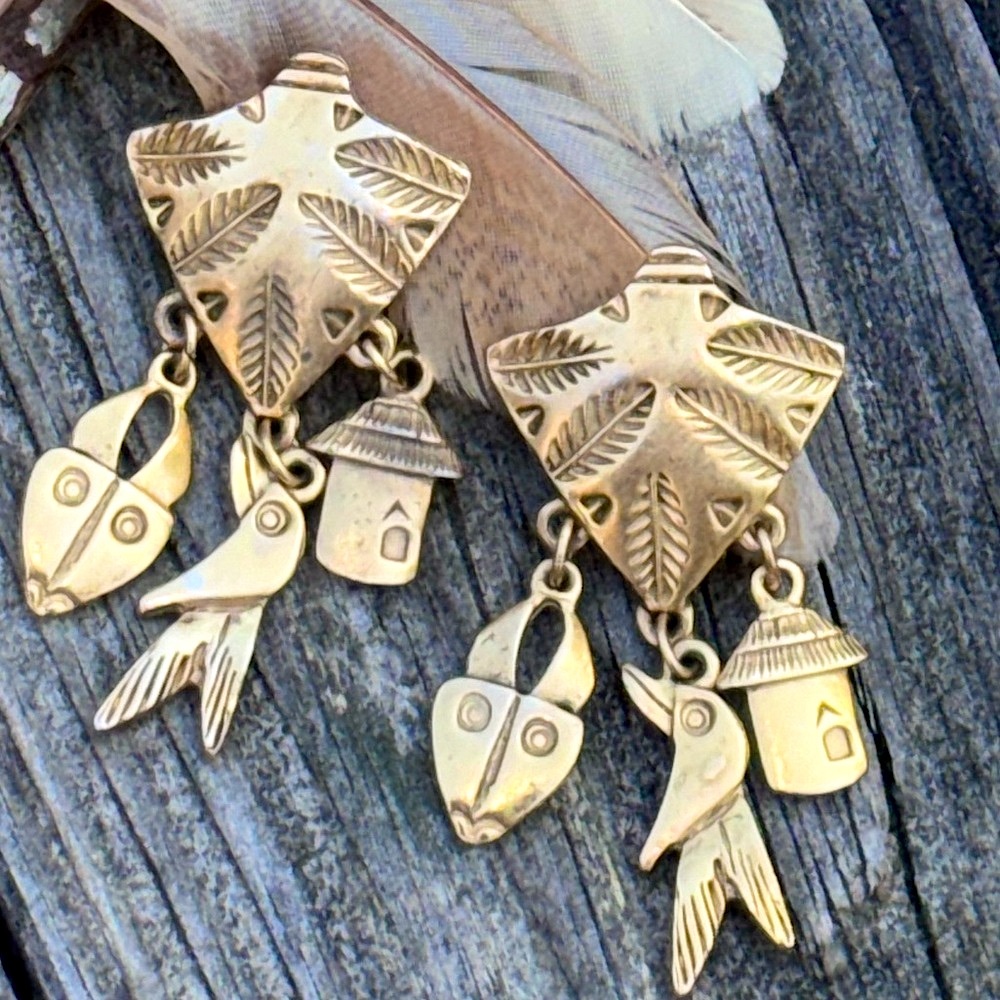 Unique Thunderbird Charm Earrings!